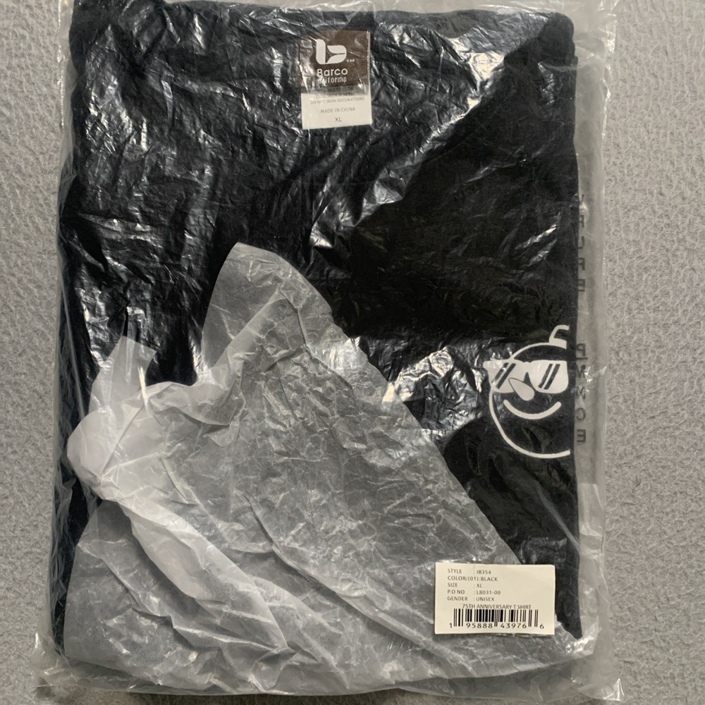 Jack In The Box 75th Anniversary T Shirt XL Black New Sealed Streetwear Promo